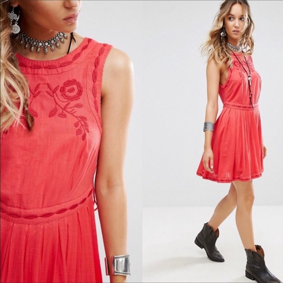 ‼️LastChance‼️NWT Free People Coral Minidress - Picture 3 of 8